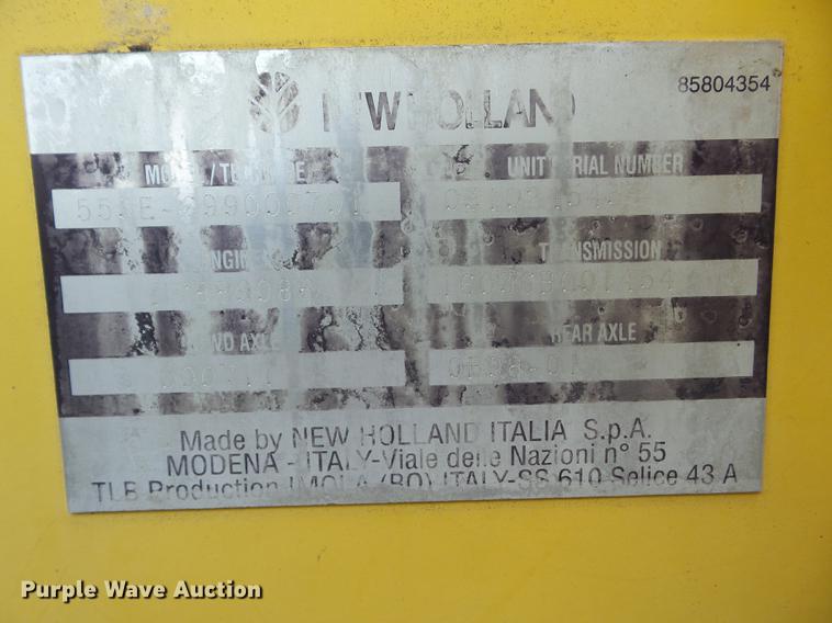 image for item K6269 New Holland 555E backhoe