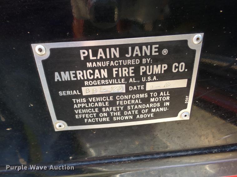 image for item BI9548 1978 Ford fire truck