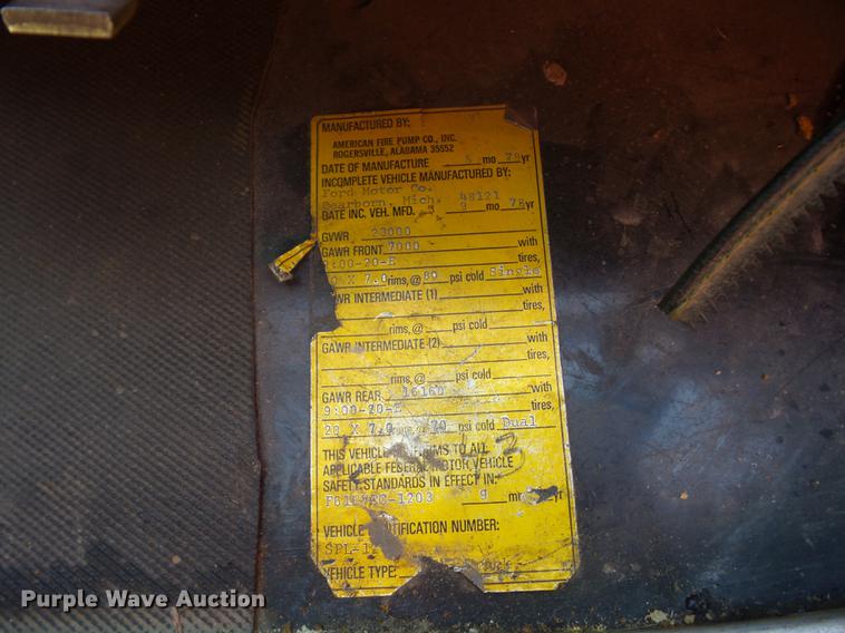 image for item BI9548 1978 Ford fire truck