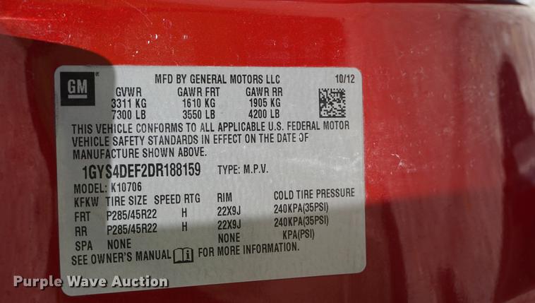 image for item DD7748 2013 Cadillac Escalade SUV