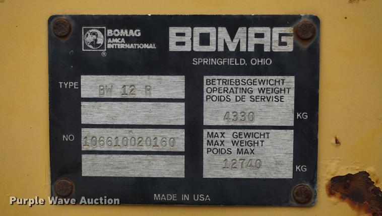 image for item DD7784 Bomag BW12R pneumatic roller