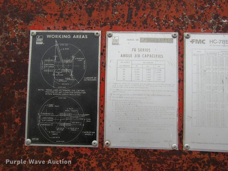 image for item DD8842 1975 Link Belt HC78B truck crane
