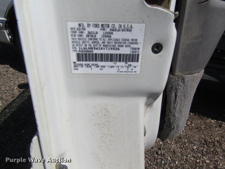 image for item DD8873 1994 Lincoln Town Car