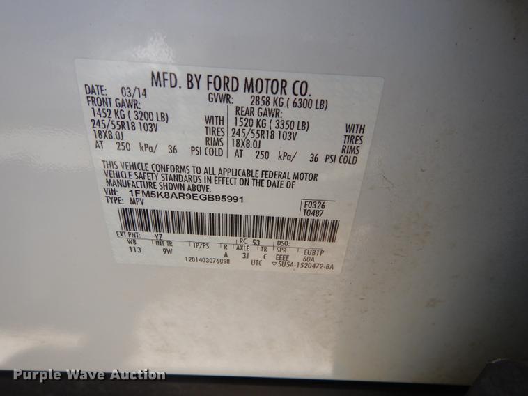 image for item DE1822 2014 Ford Explorer Police Interceptor SUV