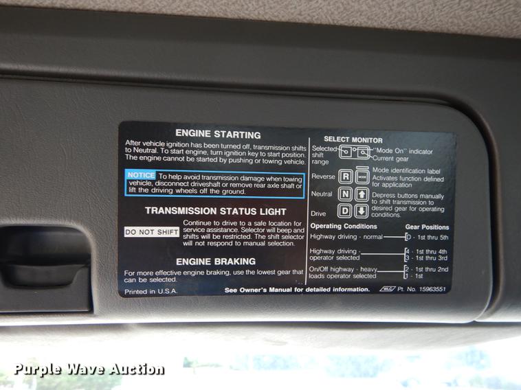 image for item DE1829 2002 GMC T7500 street sweeper truck