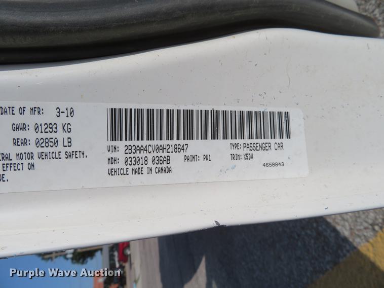 image for item DE6336 2010 Dodge Charger