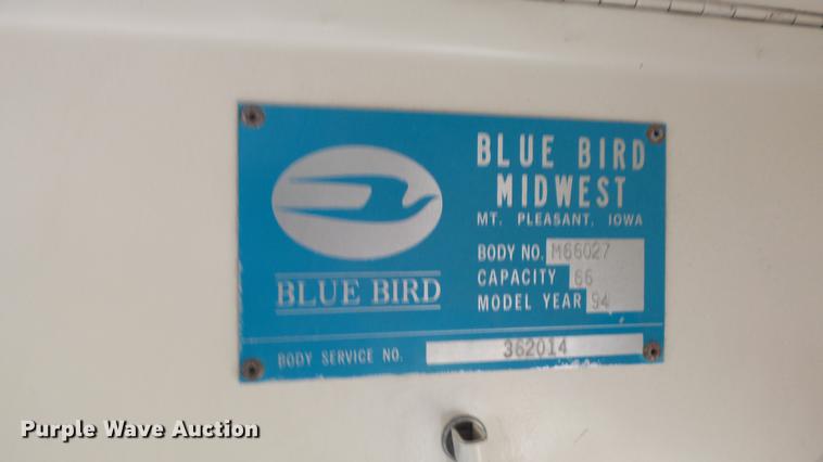 image for item DE7193 1994 Blue Bird TC2000 school bus