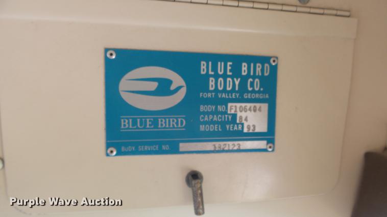 image for item DE7194 1993 Blue Bird All American school bus