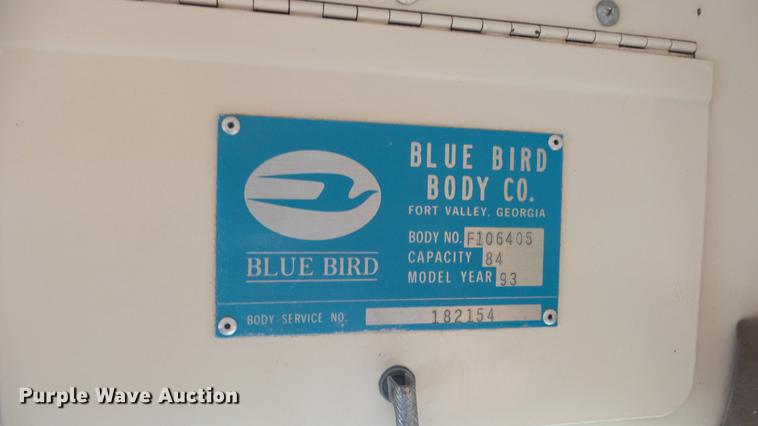 image for item DE7195 1993 Blue Bird All American school bus