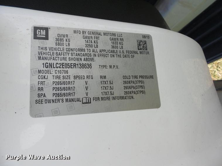 image for item DT9405 2014 Chevrolet Tahoe Police SUV