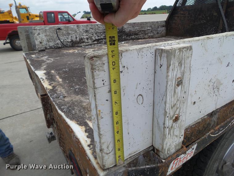 image for item DZ9380 1992 Ford F250 SuperCab flatbed pickup truck