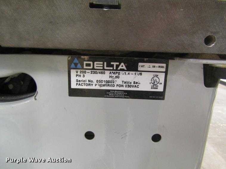 image for item EI9453 Delta Industrial 10" unisaw