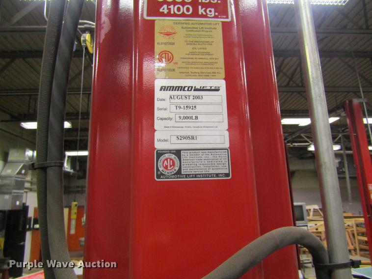 image for item EI9464 2003 Ammco two post car lift