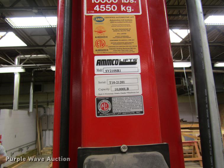 image for item EI9465 Ammco SU210SR1 two post car lift
