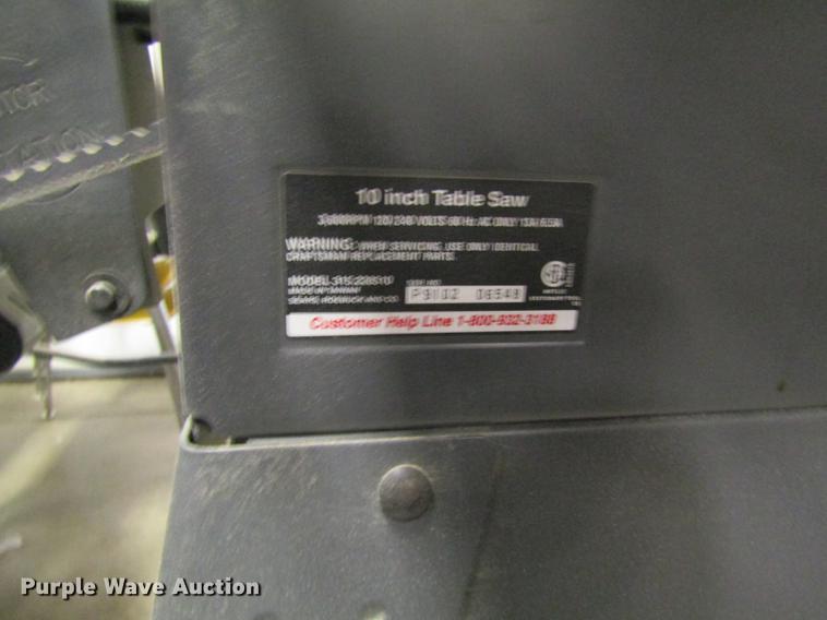 image for item EI9476 Craftsman Professional 10" table saw