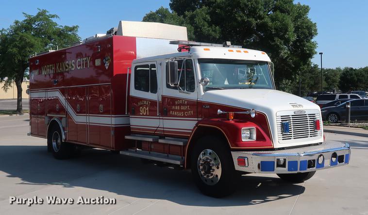 image for item EP9436 1994 Freightliner FL80 Crew Cab hazmat truck