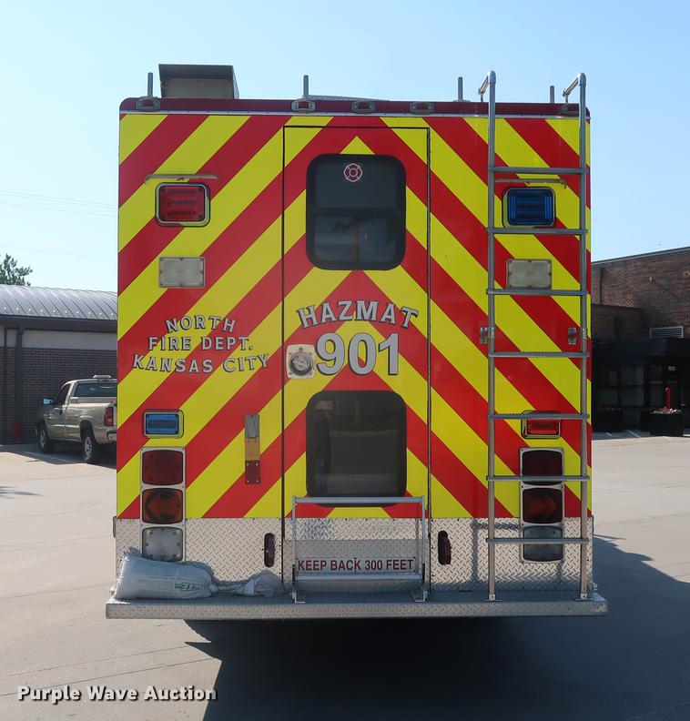 image for item EP9436 1994 Freightliner FL80 Crew Cab hazmat truck