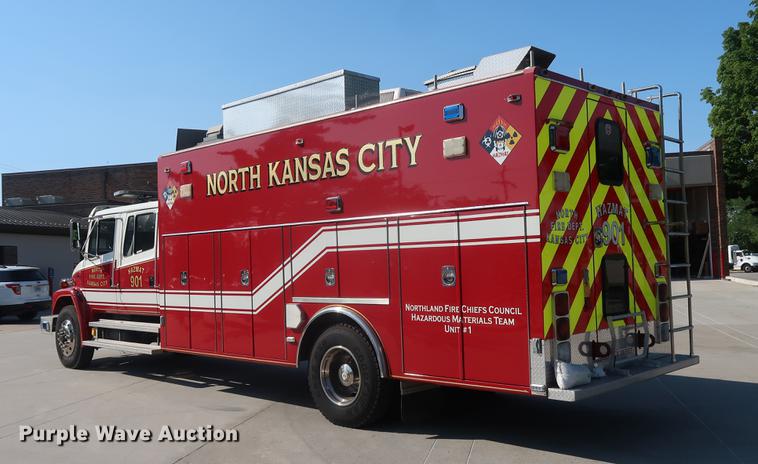 image for item EP9436 1994 Freightliner FL80 Crew Cab hazmat truck