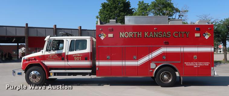 image for item EP9436 1994 Freightliner FL80 Crew Cab hazmat truck