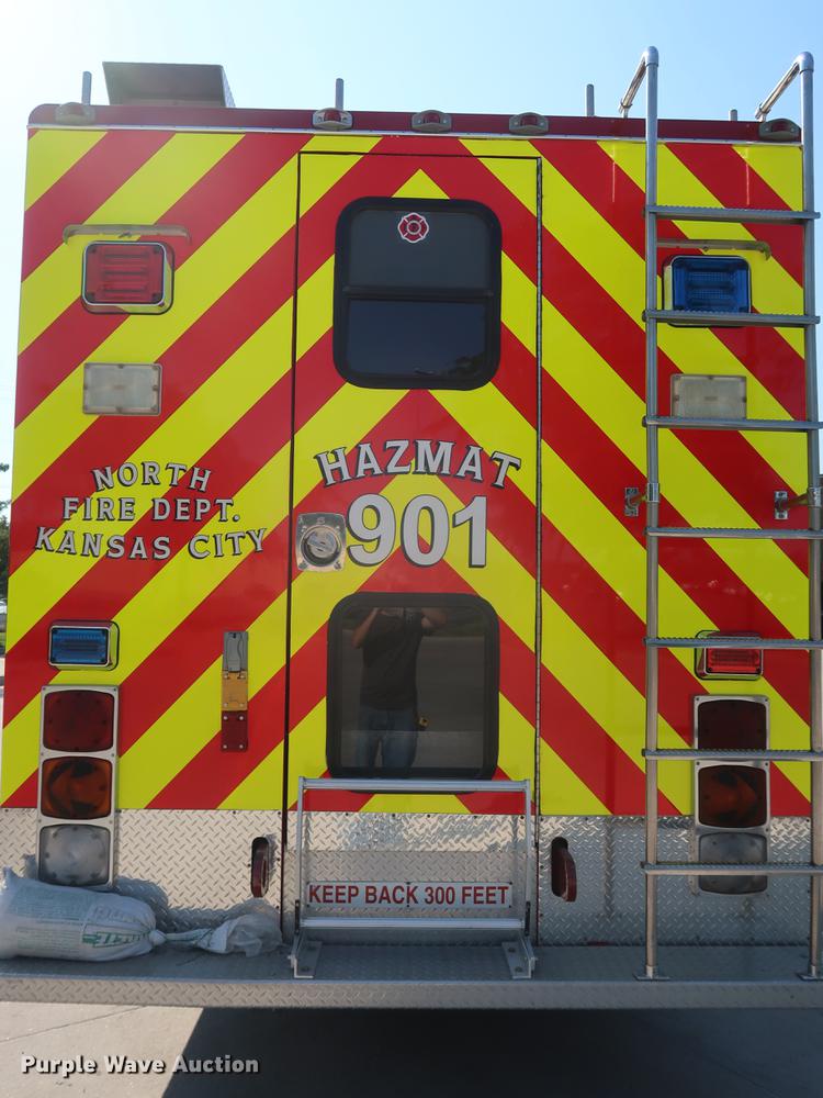 image for item EP9436 1994 Freightliner FL80 Crew Cab hazmat truck