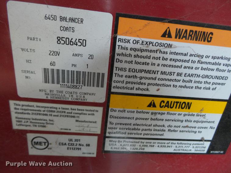 image for item DB7100 Coats 6450 tire balancer