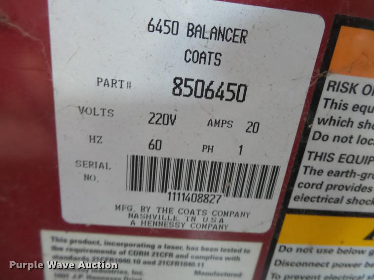 image for item DB7100 Coats 6450 tire balancer