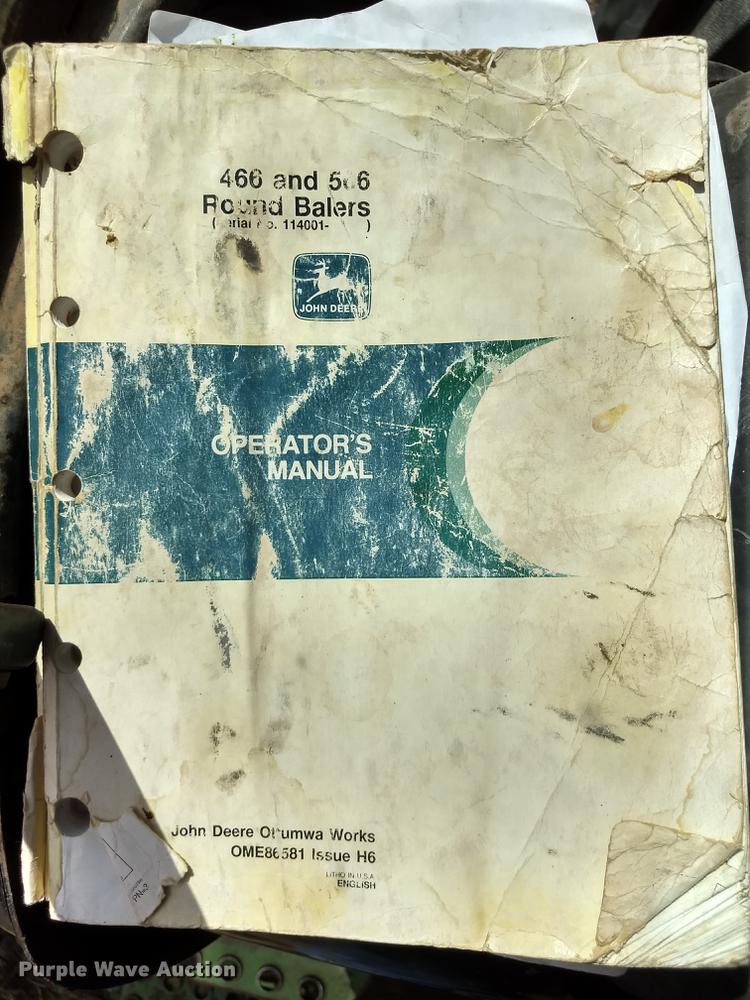 image for item DD8339 1997 John Deere 566 round baler