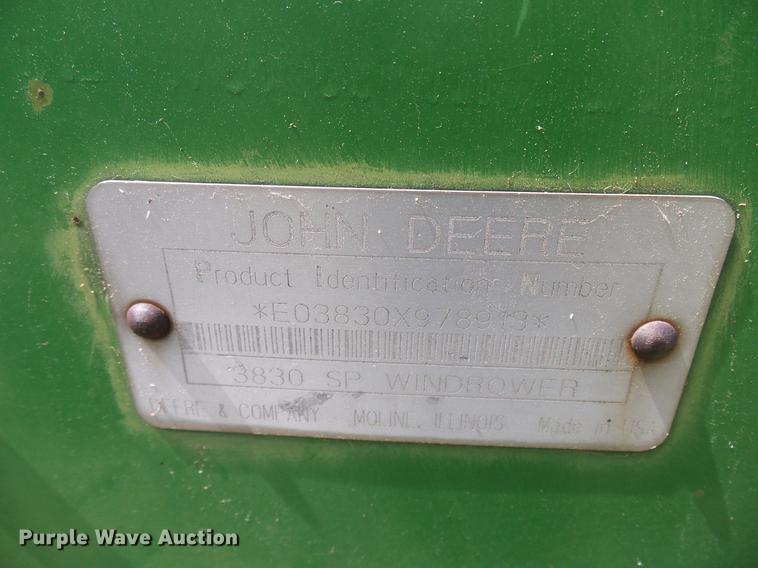 image for item DD8340 1994 John Deere 3830 windrower