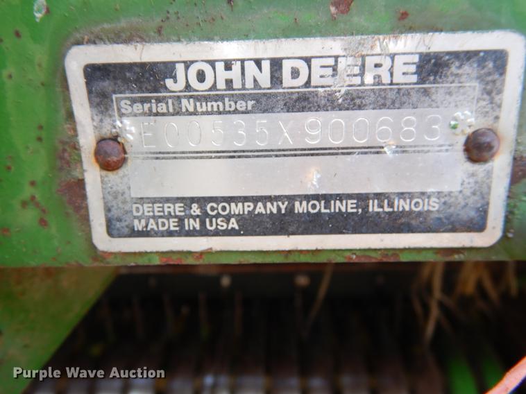 image for item DE1851 1991 John Deere 535 round baler