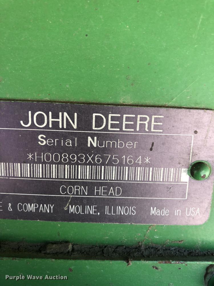image for item DE2954 1998 John Deere 893 corn head