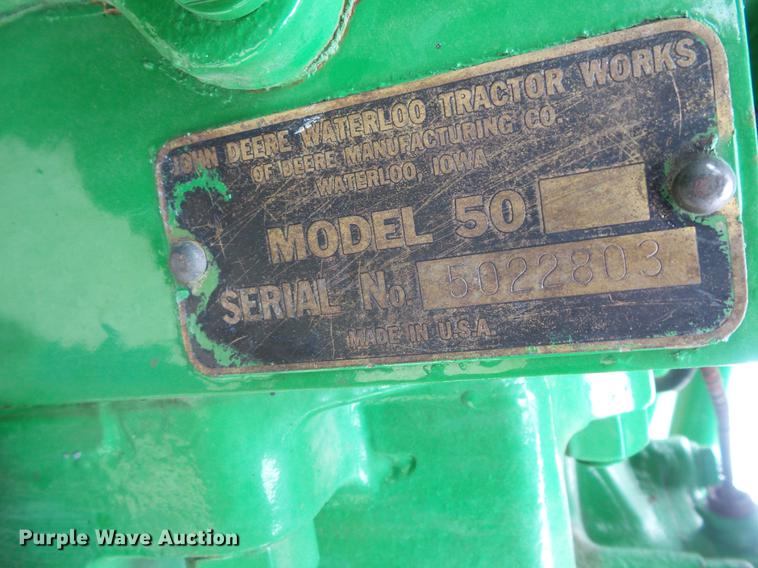 image for item DV9366 John Deere 50 tractor