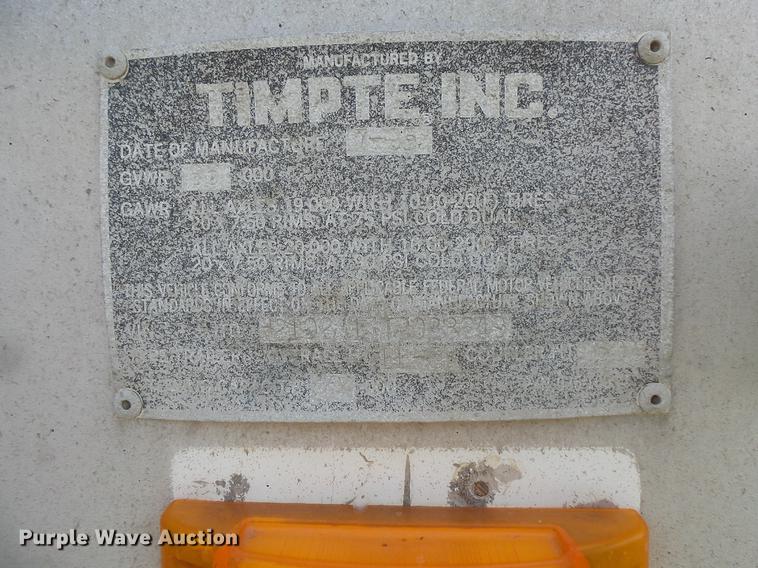 image for item DV9435 1996 Timpte single hopper grain trailer