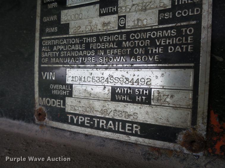 image for item DB7104 1995 Stoughton EC03GN-48/53T-S debris trailer