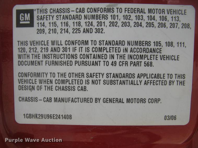 image for item BL9052 2006 Chevrolet Silverado 2500HD Ext. Cab utility bed pickup truck