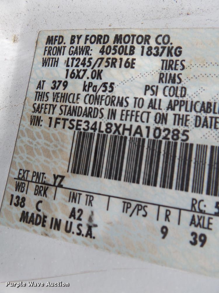 image for item DB7082 1999 Ford Econoline E350 Super Duty van