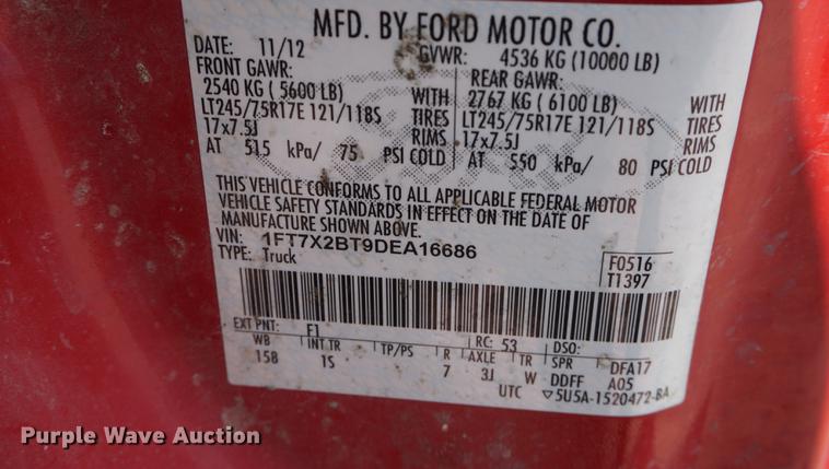 image for item DD7759 2013 Ford F250 Super Duty SuperCab pickup truck