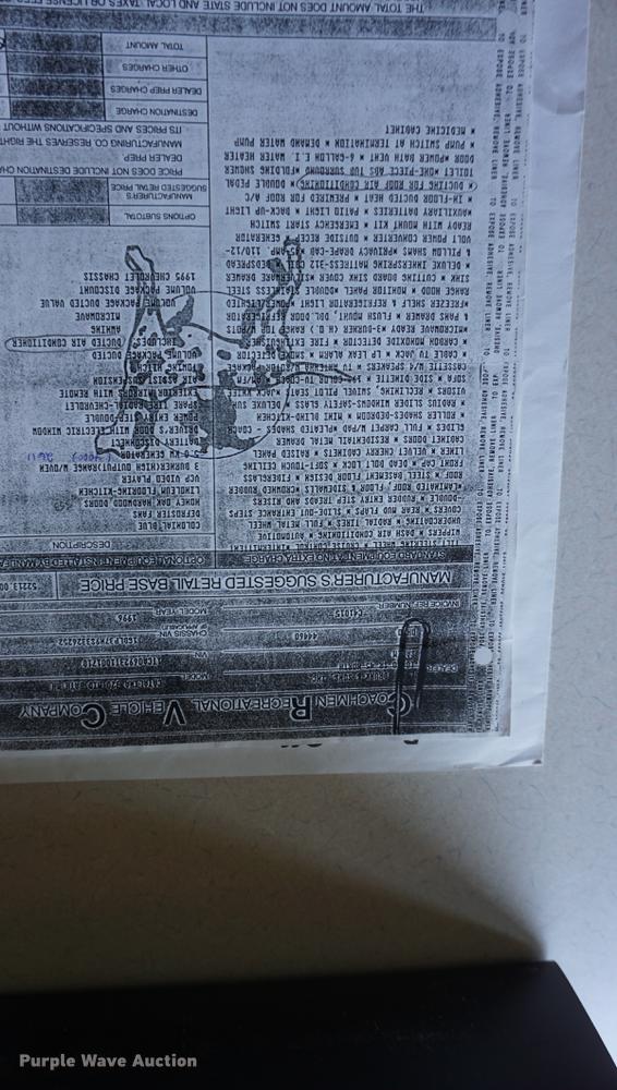 image for item DD7797 1996 Chevrolet Coachmen Catalina RV