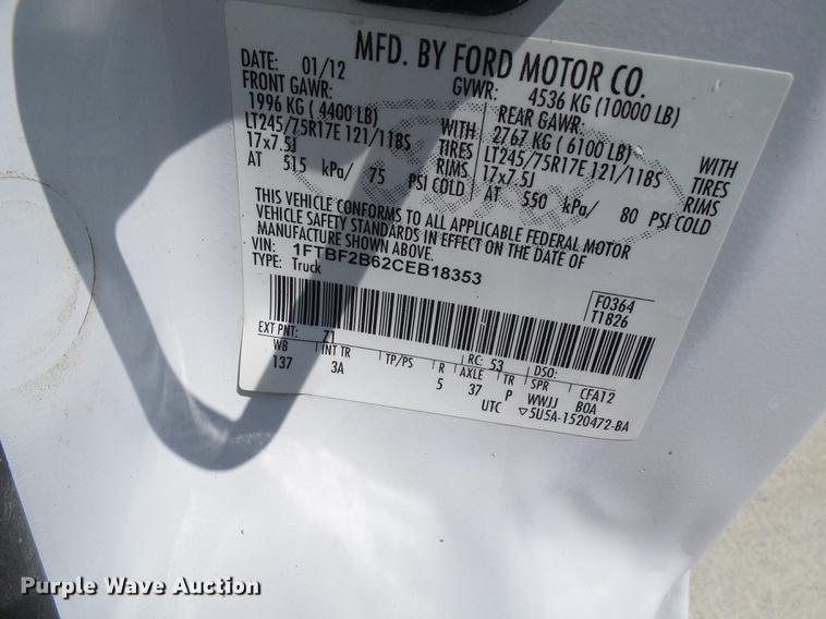 image for item DD8635 2012 Ford F250 Super Duty pickup truck