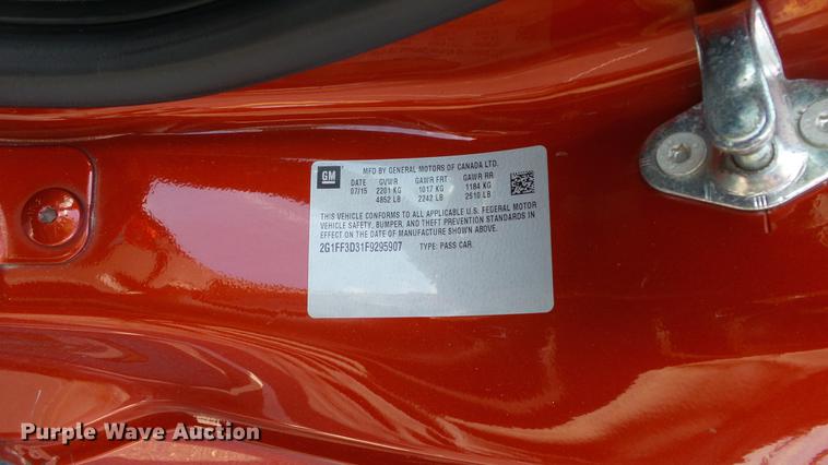 image for item DE7192 2015 Chevrolet Camaro convertible