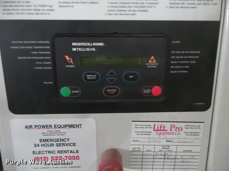 image for item DV9422 Ingersoll Rand SSR-XP75 air compressor