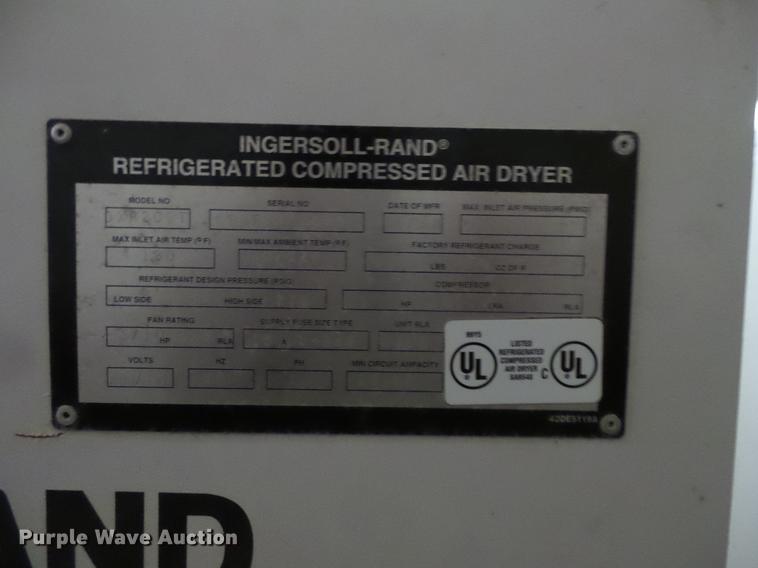 image for item DV9422 Ingersoll Rand SSR-XP75 air compressor