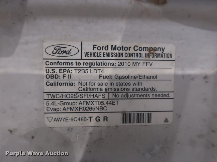 image for item EF9783 2010 Ford F150 SuperCab pickup truck