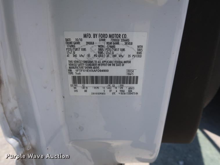 image for item EF9783 2010 Ford F150 SuperCab pickup truck