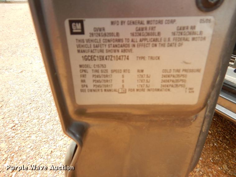 image for item EK9602 2007 Chevrolet Silverado Classic 1500 LT Ext. Cab pickup truck