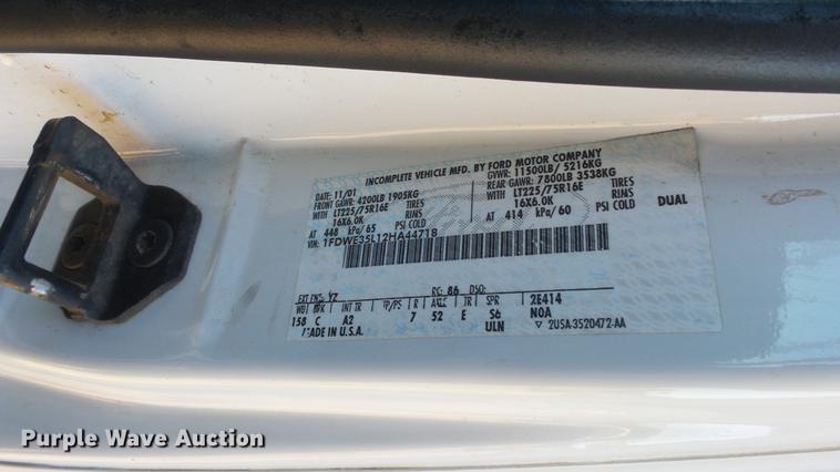 image for item ER9546 2002 Ford Econoline E350 box van