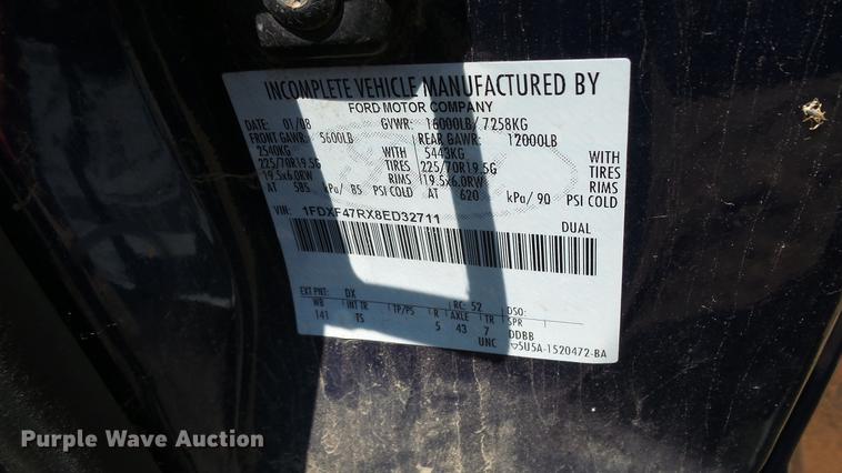 image for item ET9341 2008 Ford F450 Super Duty flatbed truck