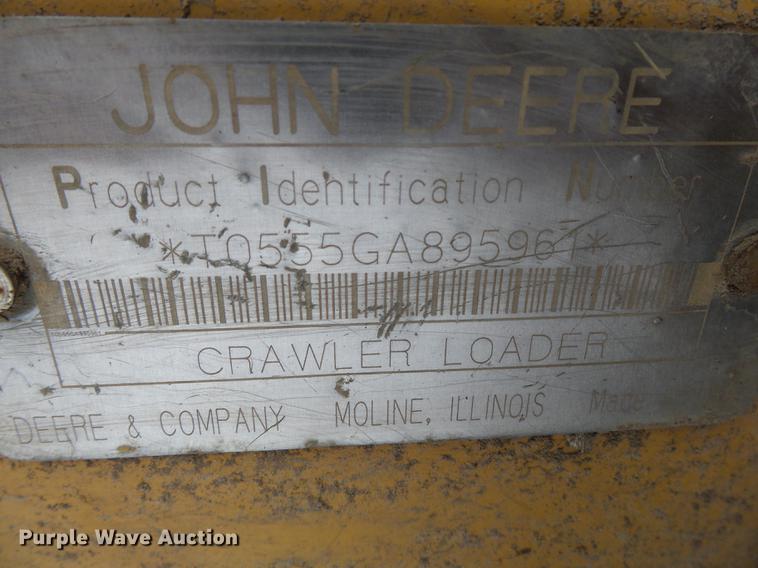 image for item DB7084 2001 John Deere 555G Series IV track loader