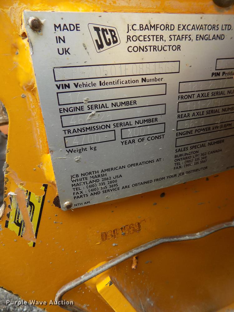 image for item DB8675 2001 JCB 520 telehandler