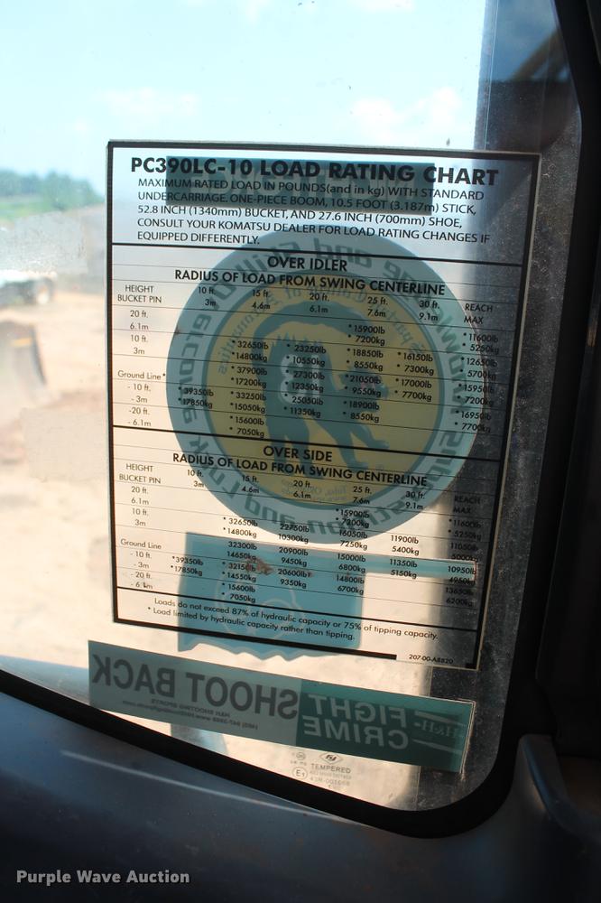 image for item DD5243 2013 Komatsu PC390LC-10 excavator