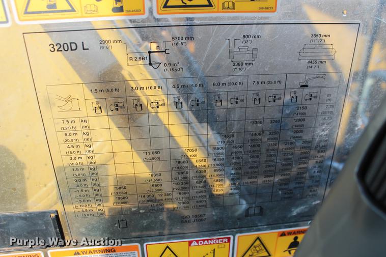 image for item DD5245 2008 Caterpillar 320D L excavator